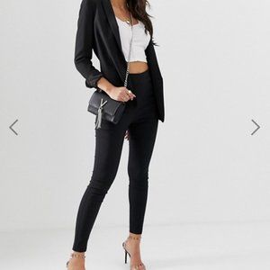 ASOS High-waisted black pants in skinny fit